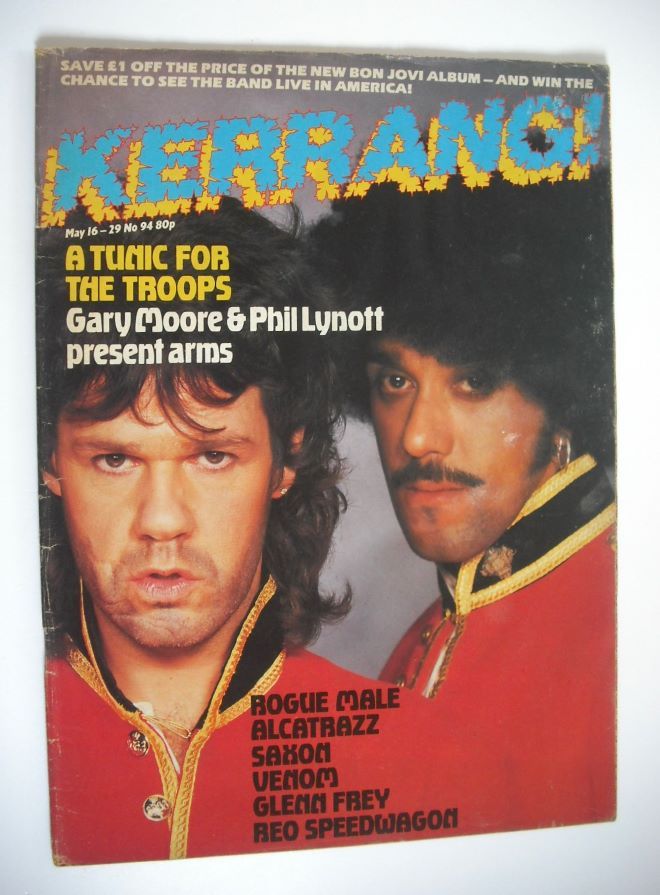 Kerrang magazine - Gary Moore and Phil Lynott cover (16-29 May 1985 - Issue 94)