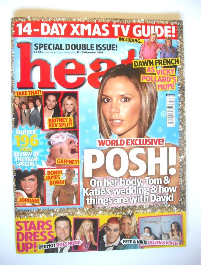 Heat magazine - Victoria Beckham cover (16-29 December 2006 - Issue 403)