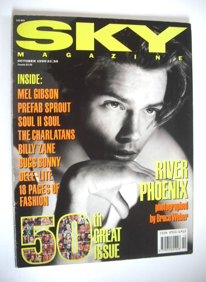 Sky magazine - River Phoenix cover (October 1990)