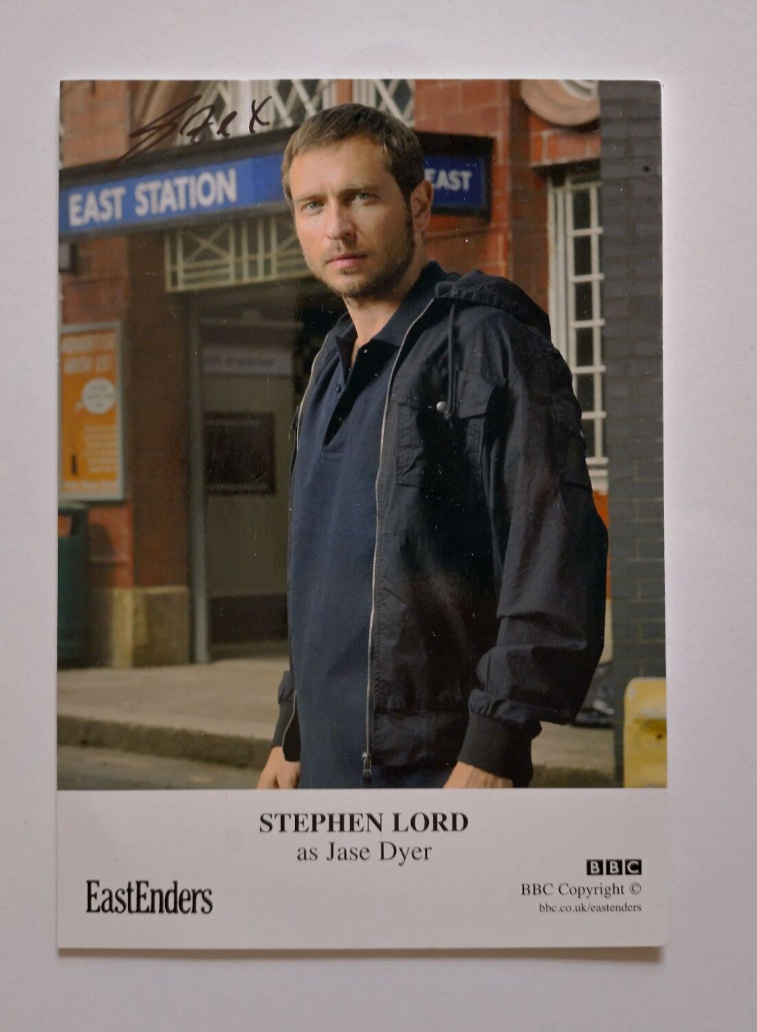 Stephen Lord autograph (hand-signed EastEnders cast card)