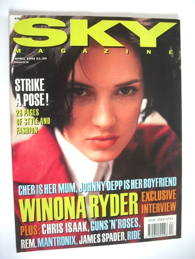 Sky magazine - Winona Ryder cover (April 1991)