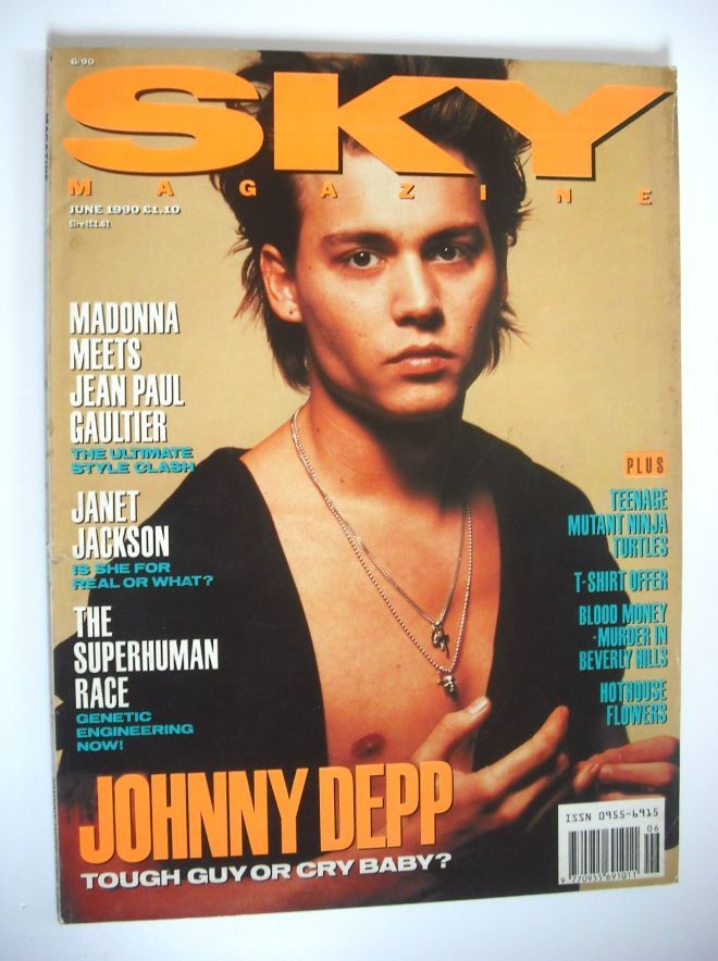 Sky magazine - Johnny Depp cover (June 1990)