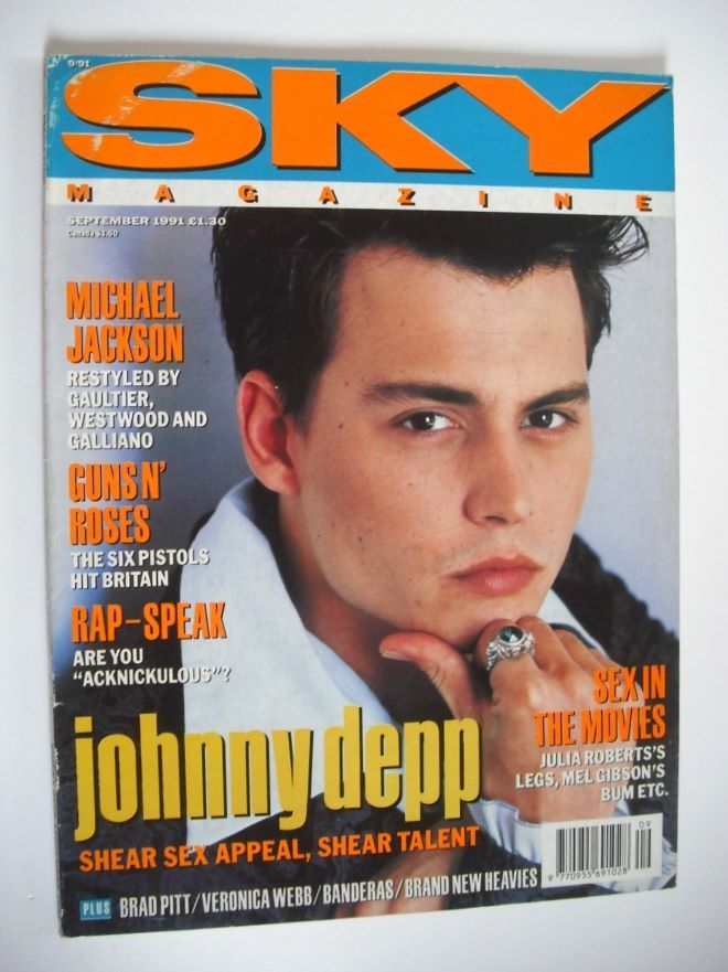Sky magazine - Johnny Depp cover (September 1991)
