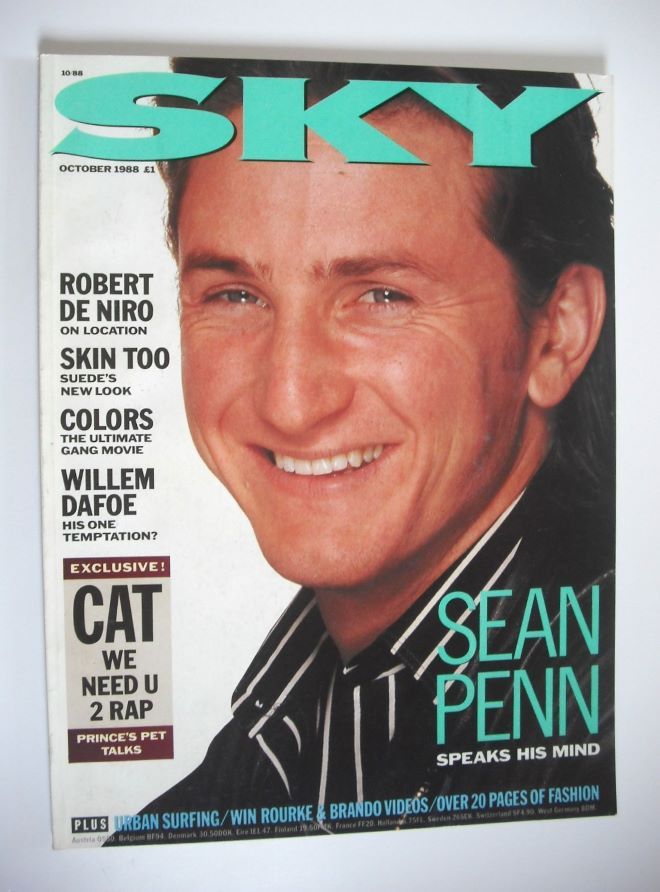 Sky magazine - Sean Penn cover (October 1988)