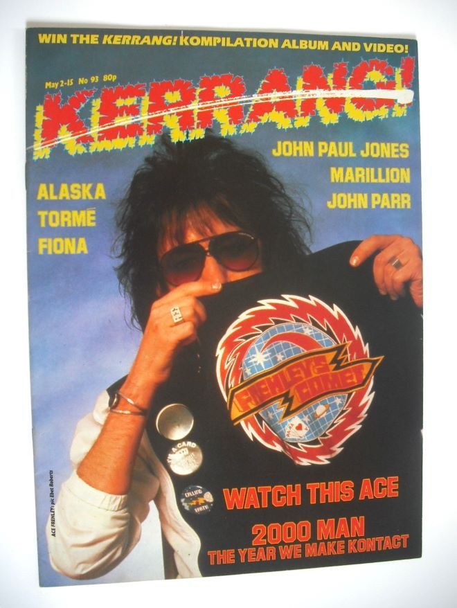 Kerrang magazine - Ace Frehley cover (2-15 May 1985 - Issue 93)