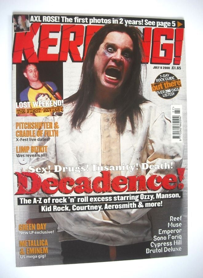 Kerrang magazine - Ozzy Osbourne cover (8 July 2000 - Issue 809)
