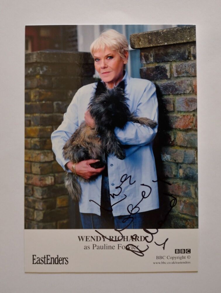 Wendy Richard autograph (hand-signed EastEnders cast card)
