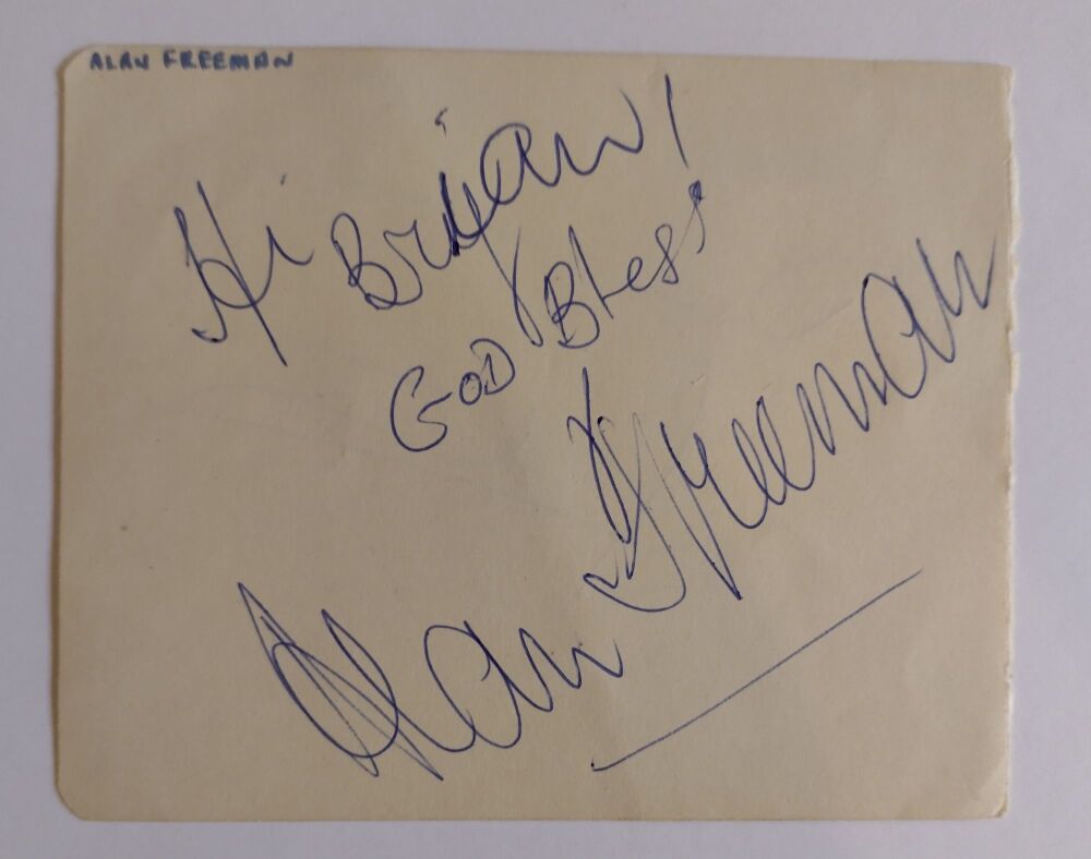 Alan Freeman autograph (hand-signed album page)