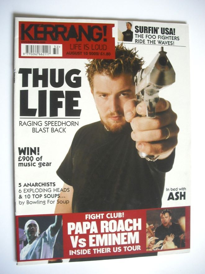 <!--2002-08-10-->Kerrang magazine - Raging Speedhorn cover (10 August 2002 