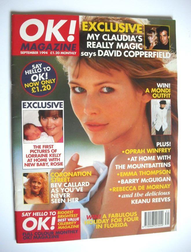 OK! magazine - Claudia Schiffer cover (September 1994)