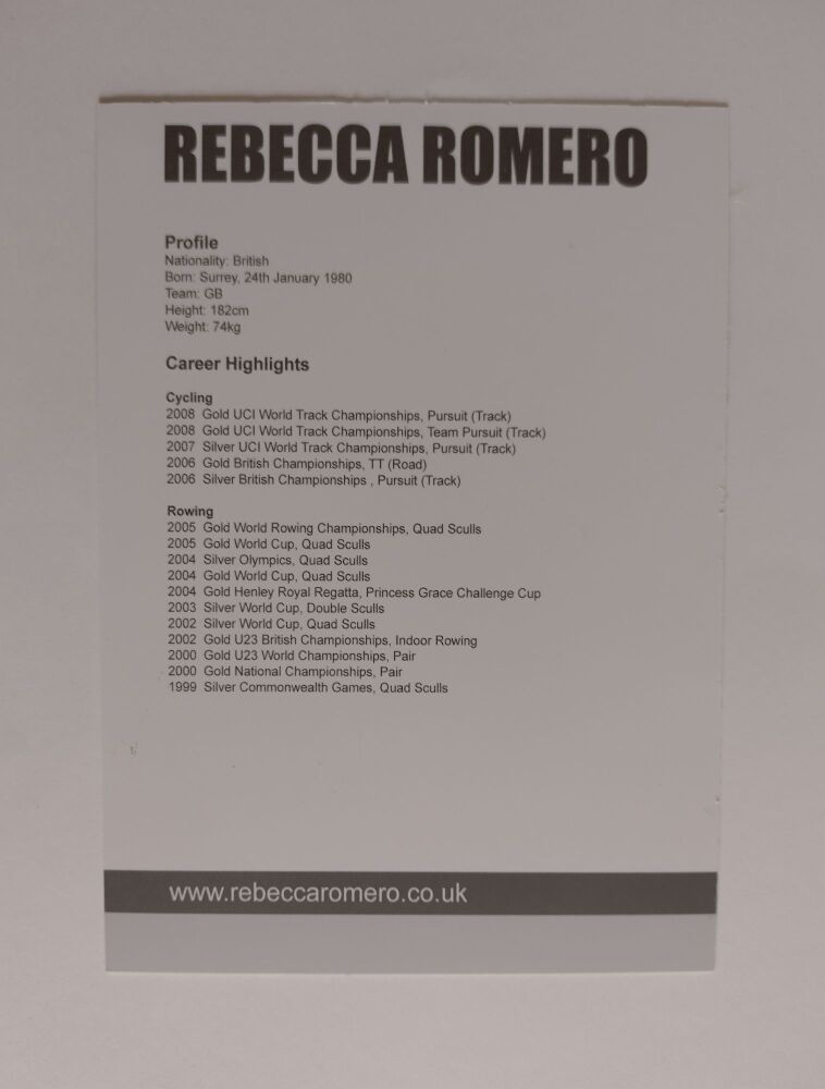 Rebeca Romero autograph (hand-signed photograph)