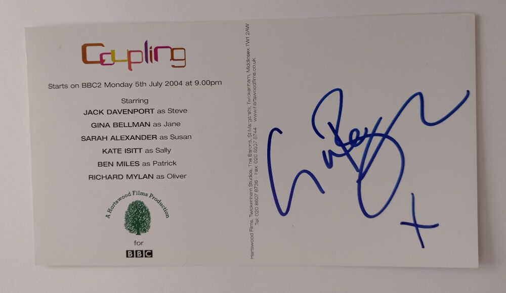 Gina Bellman autograph (hand-signed cast card)