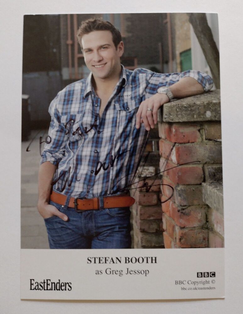 Stefan Booth autograph (hand-signed EastEnders cast card)