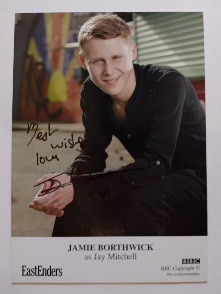 Jamie Borthwick autograph (hand-signed EastEnders cast card)