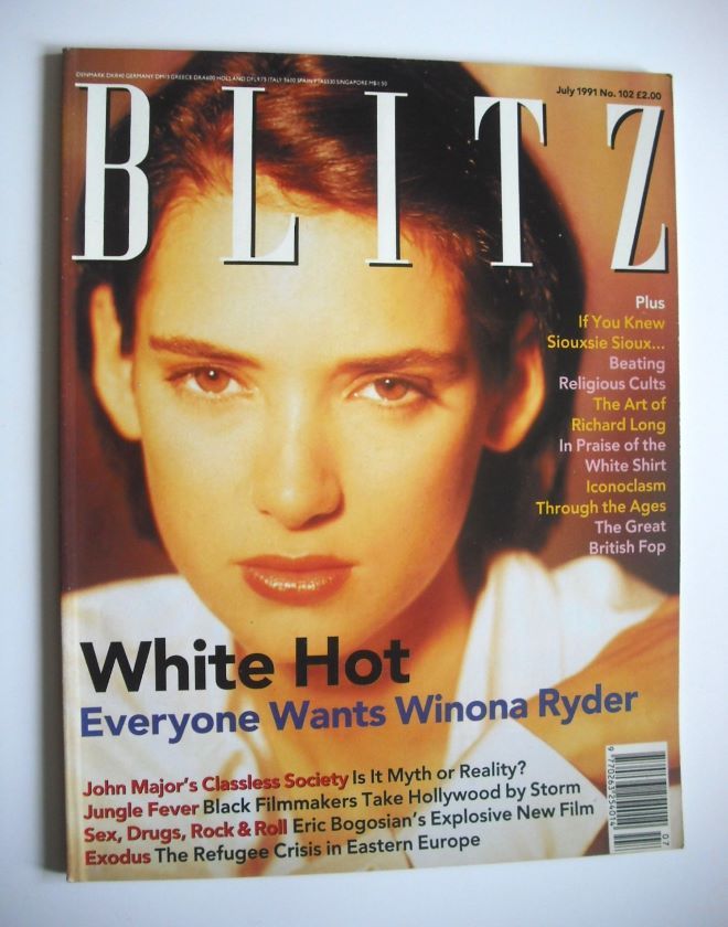 Blitz magazine - July 1991 - Winona Ryder cover