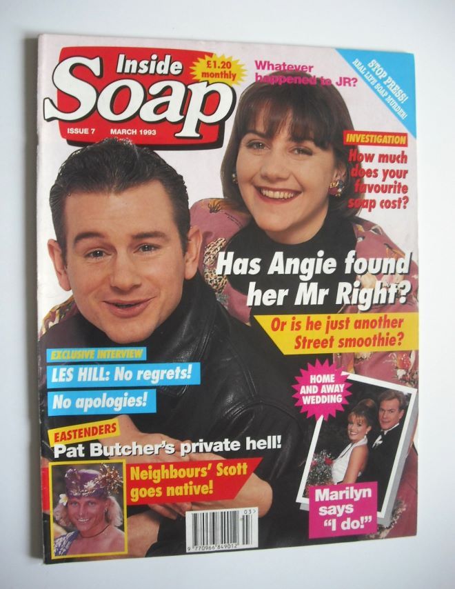 Inside Soap magazine - Debbie McAndrew and John Lloyd Fillingham cover (March 1993)