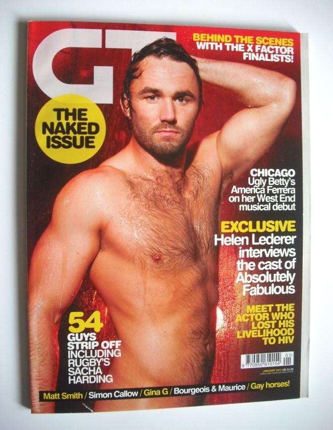 Gay Times magazine - Sacha Harding cover (January 2012)