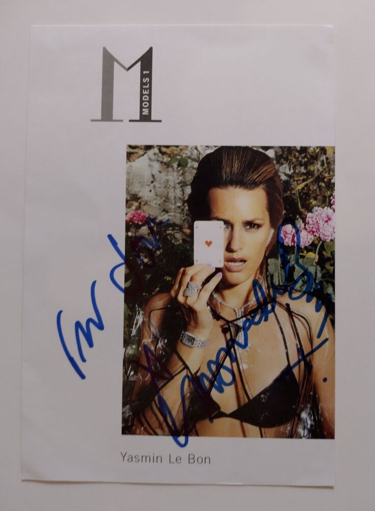 Yasmin Le Bon autograph (hand-signed photograph)