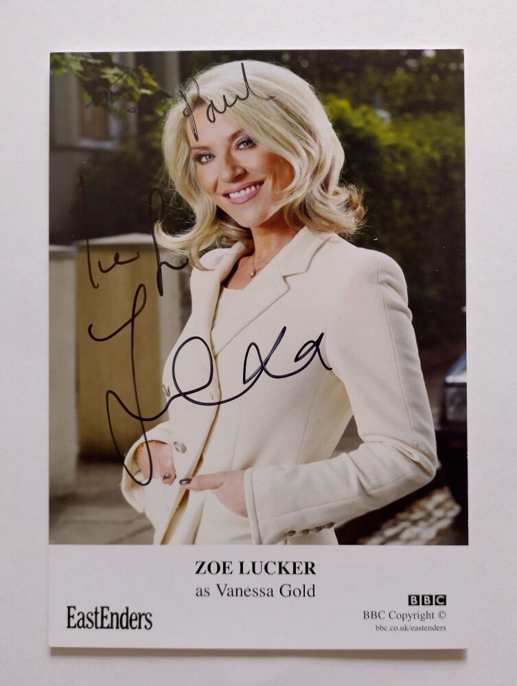Zoe Lucker autograph (hand-signed EastEnders cast card)