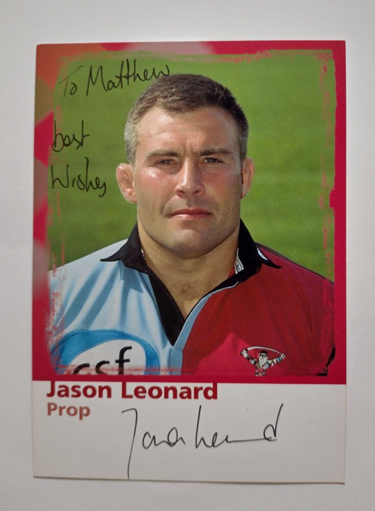 Jason Leonard autograph (hand-signed photograph)