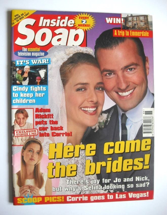 <!--1997-11-15-->Inside Soap magazine - Juliette Gruber and Nick Berry cove