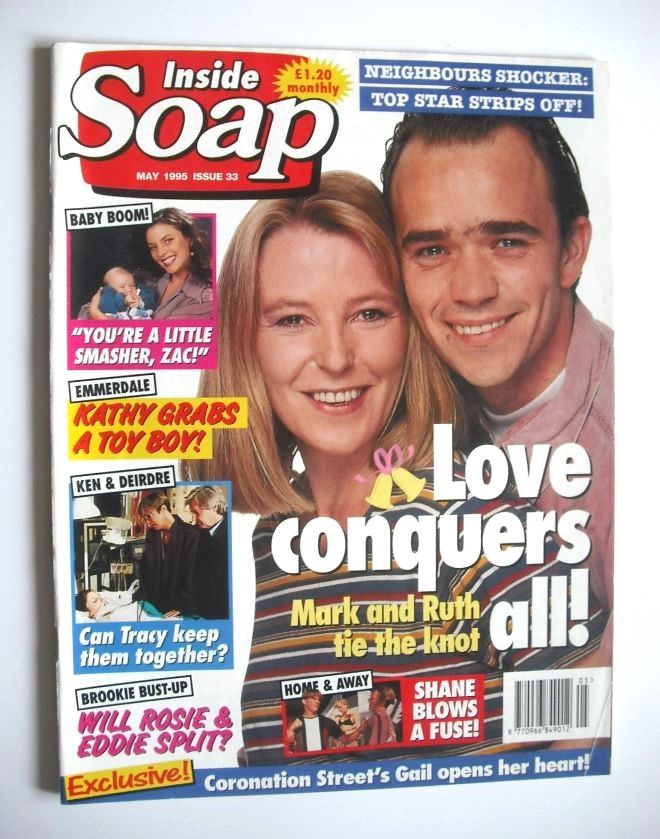 <!--1995-05-->Inside Soap magazine - Caroline Paterson and Todd Carty cover