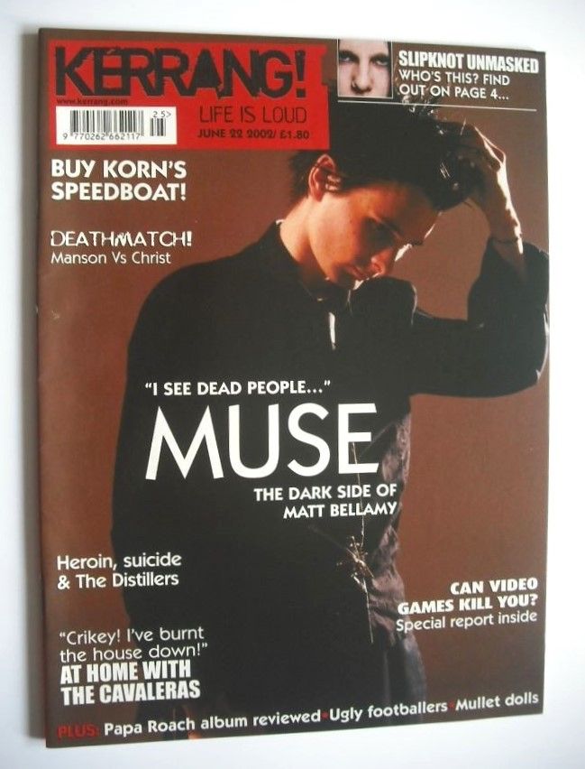 <!--2002-06-22-->Kerrang magazine - Matt Bellamy cover (22 June 2002 - Issu