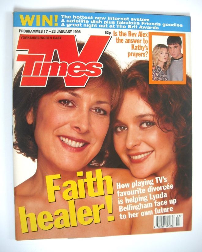 TV Times magazine - Julia Sawalha and Lynda Bellingham cover (17-23 January 1998)