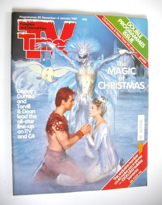 <!--1986-12-20-->TV Times magazine - Jayne Torvill and Christopher Dean cov