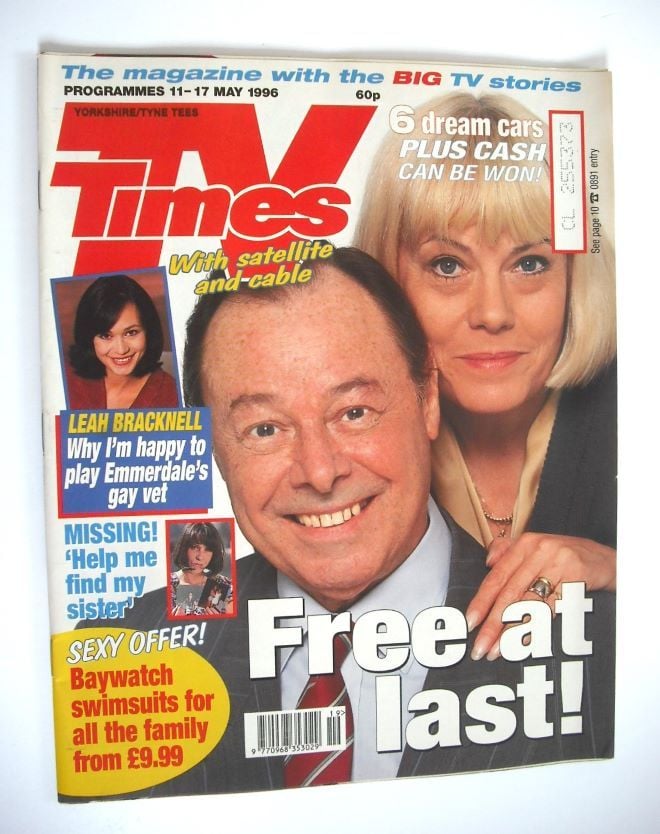 TV Times magazine - Bill Treacher and Wendy Richard cover (11-17 May 1996)