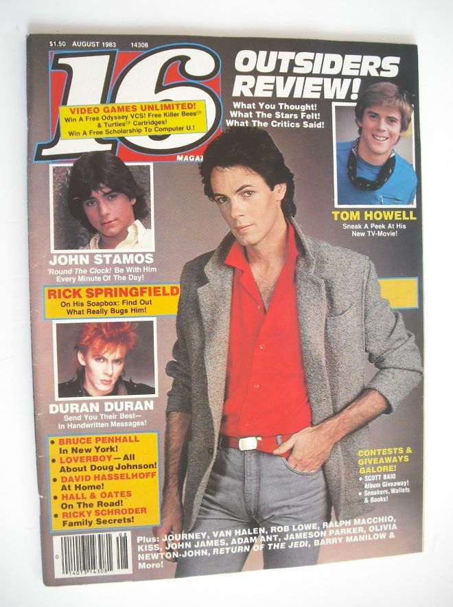 16 magazine (August 1983 - Rick Springfield cover)
