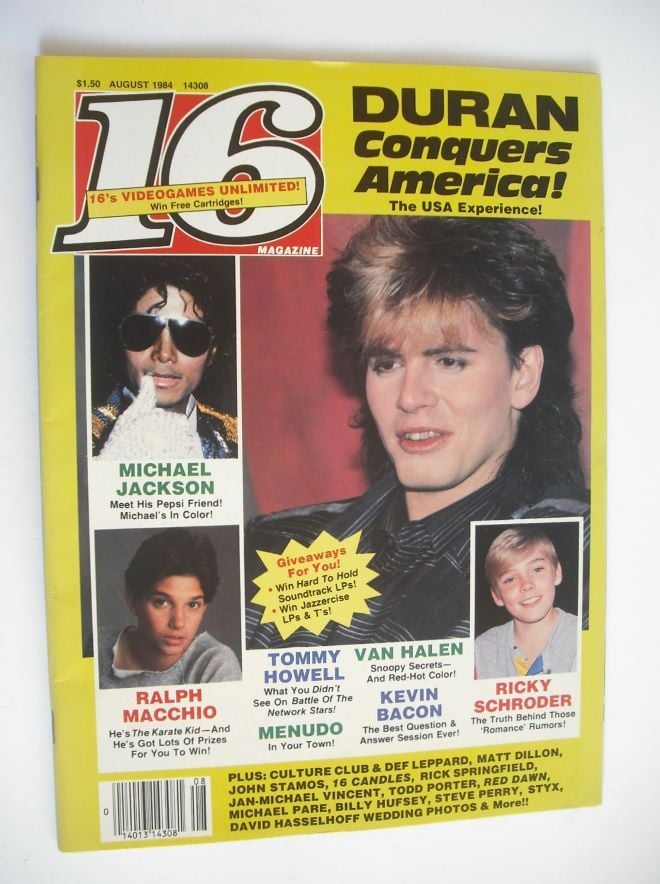 16 magazine (August 1984 - John Taylor cover)