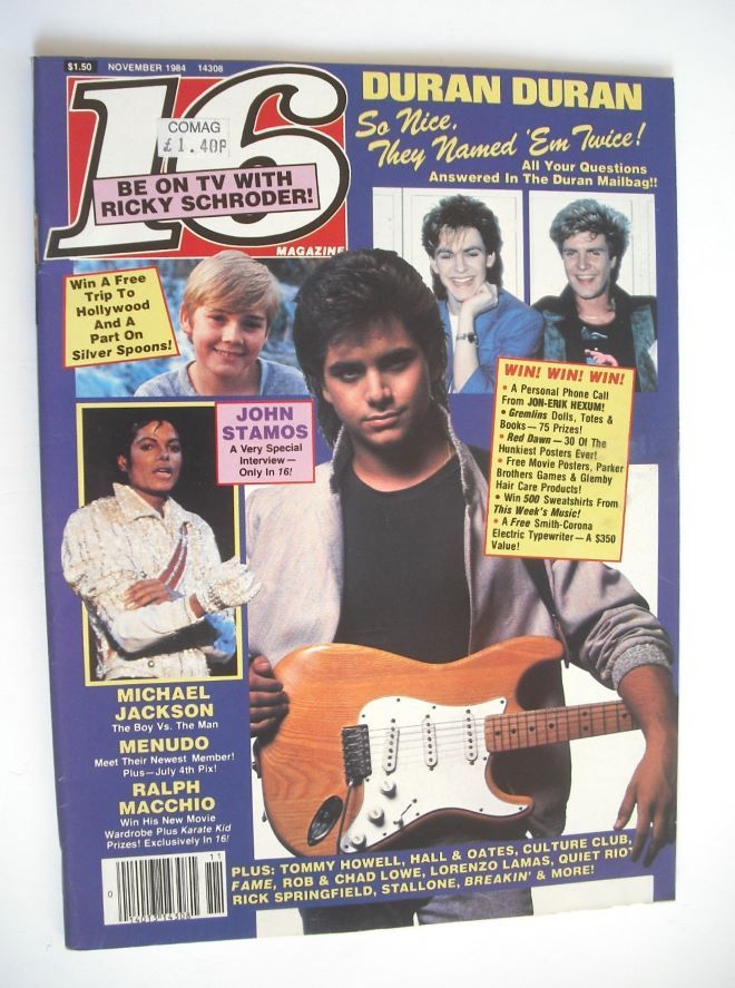 16 magazine (November 1984 - John Stamos cover)