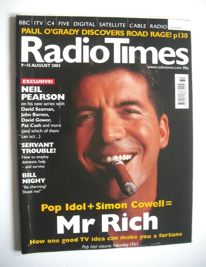 Radio Times magazine - Simon Cowell cover (9-15 August 2003)