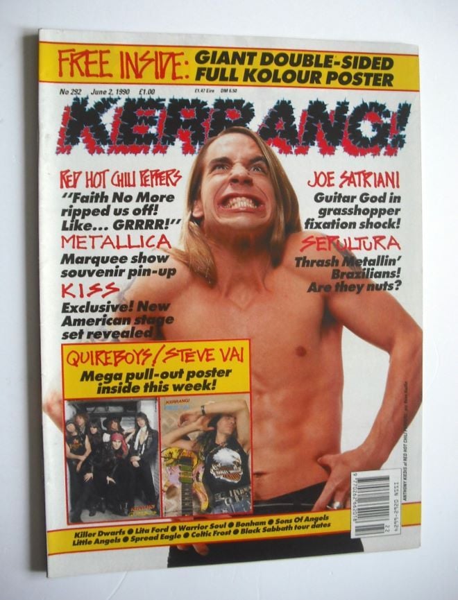 <!--1990-06-02-->Kerrang magazine - Anthony Kiedis cover (2 June 1990 - Iss