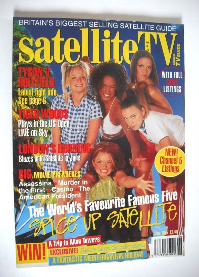 Satellite TV Europe magazine - June 1997 - The Spice Girls cover