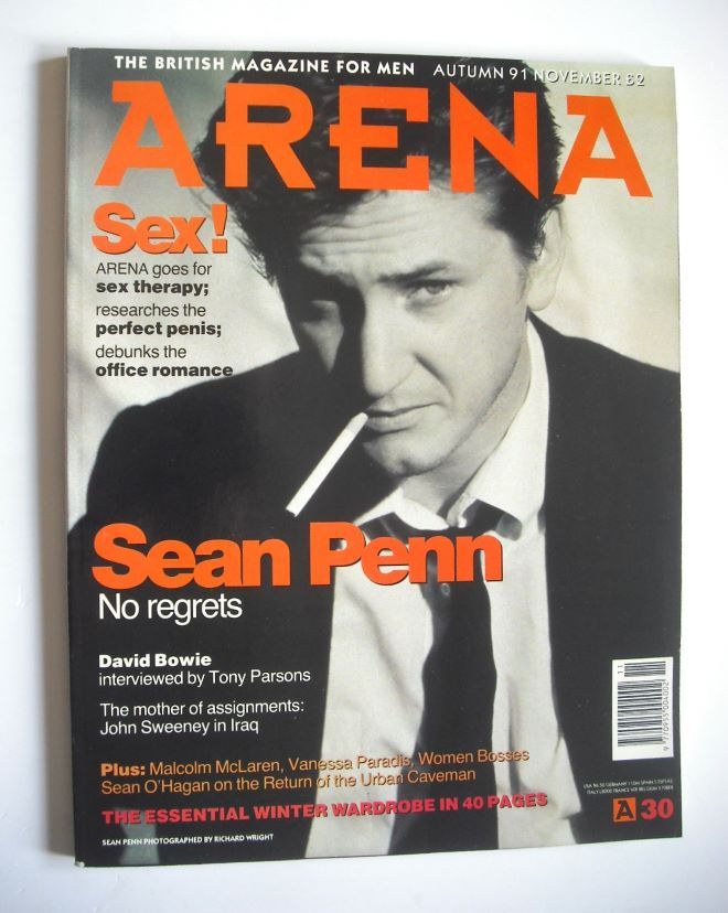 Arena magazine - Autumn 1991 - Sean Penn cover