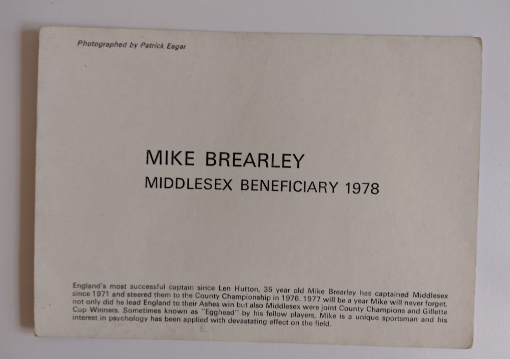 Mike Brearley autograph (hand-signed photograph)
