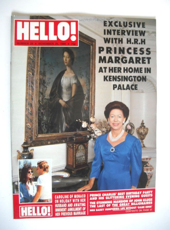 Hello! magazine - Princess Margaret cover (26 November 1988 - Issue 28)