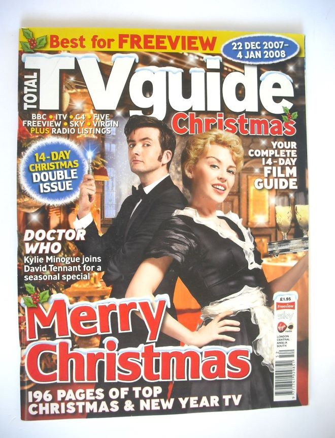 Total TV Guide magazine - David Tennant & Kylie Minogue cover (22 December 2007 - 4 January 2008)