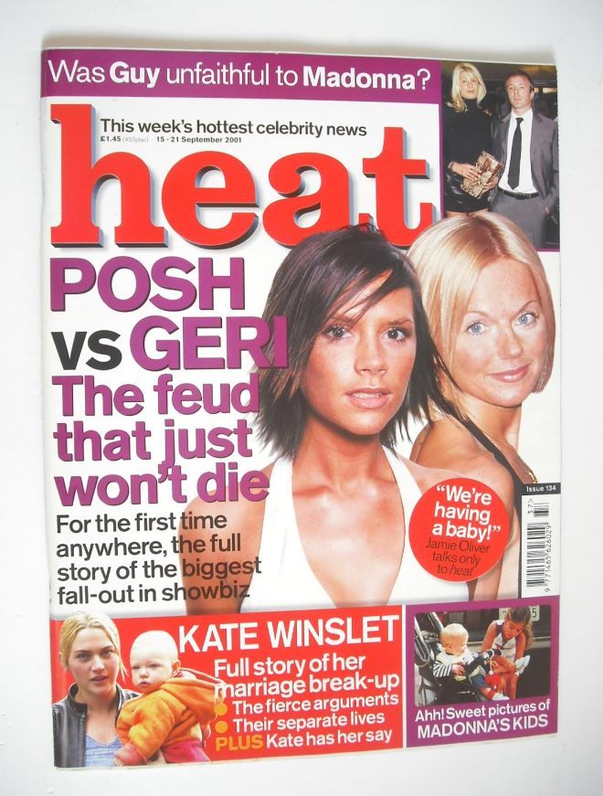 <!--2001-09-15-->Heat magazine - Victoria Beckham and Geri Halliwell cover 