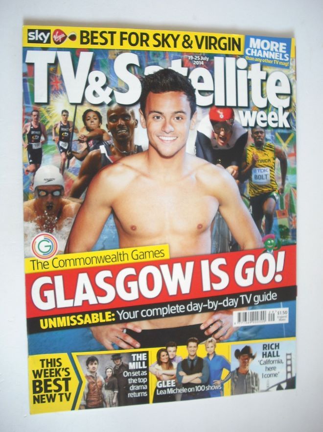TV & Satellite Week magazine - Tom Daley cover (19-25 July 2014)