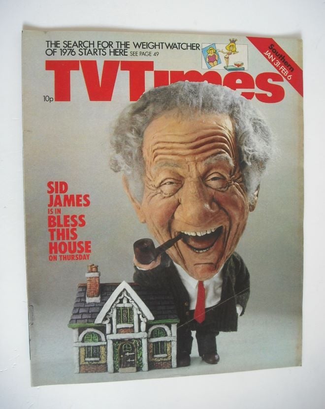 TV Times magazine - Sid James cover (31 January - 6 February 1976)