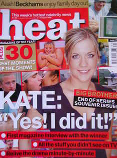 <!--2002-08-03-->Heat magazine - Kate Lawler cover (3-9 August 2002 - Issue