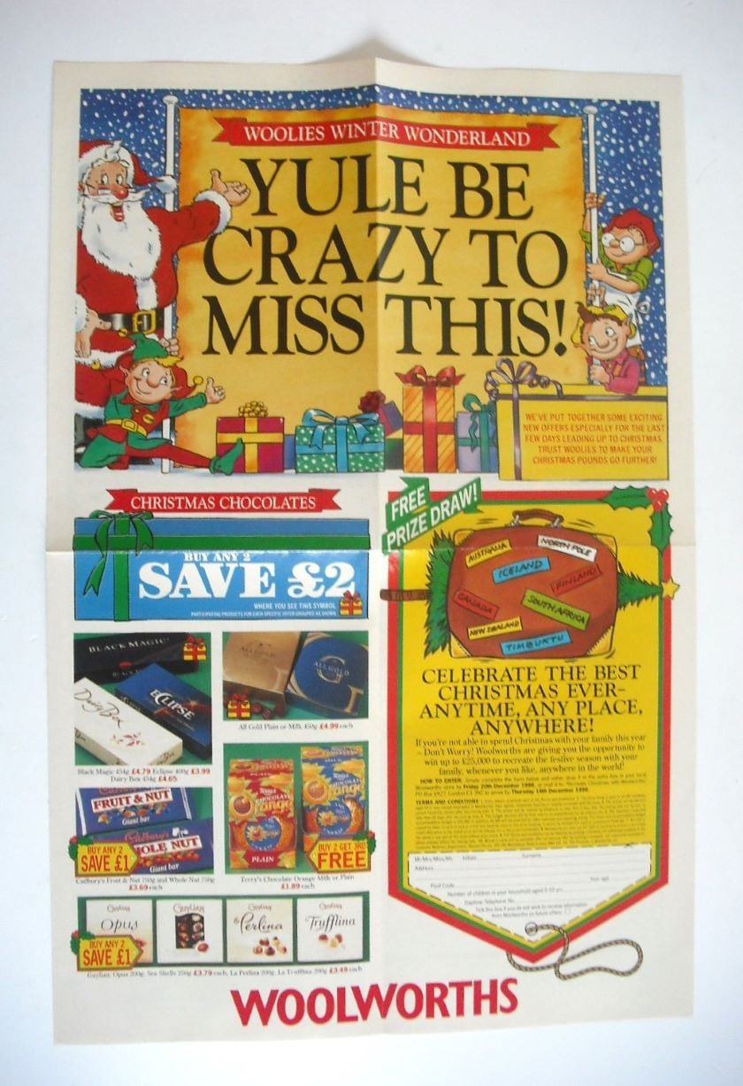 Woolworths Winter Wonderland leaflet (1996)