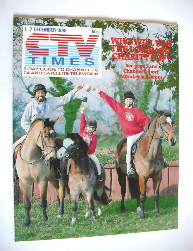 CTV Times magazine - 1-7 December 1990 - The Lombard Charity Cup cover