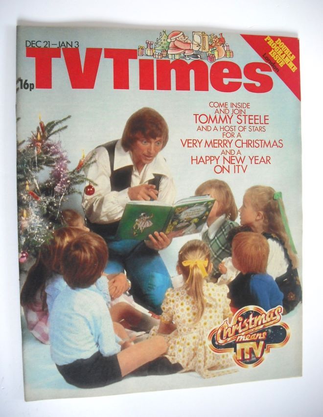 TV Times magazine - Tommy Steele cover (21 December 1974 - 3 January 1975)