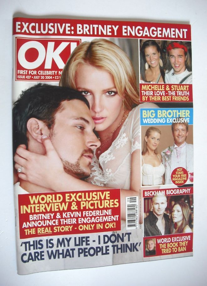 OK! magazine - Britney Spears and Kevin Federline engagement cover (20 July 2004 - Issue 427)