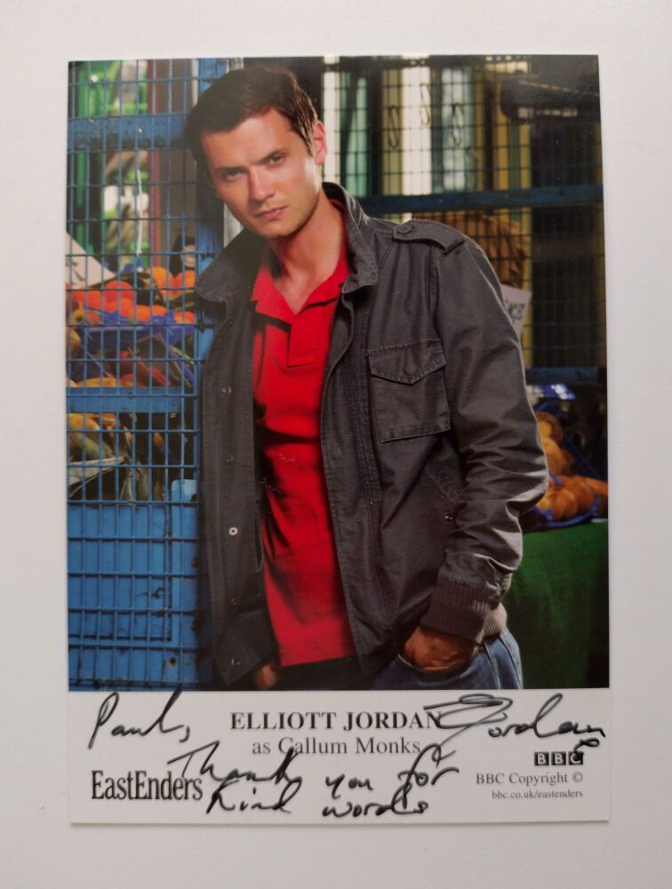 Elliott Jordan autograph (hand-signed EastEnders cast card)