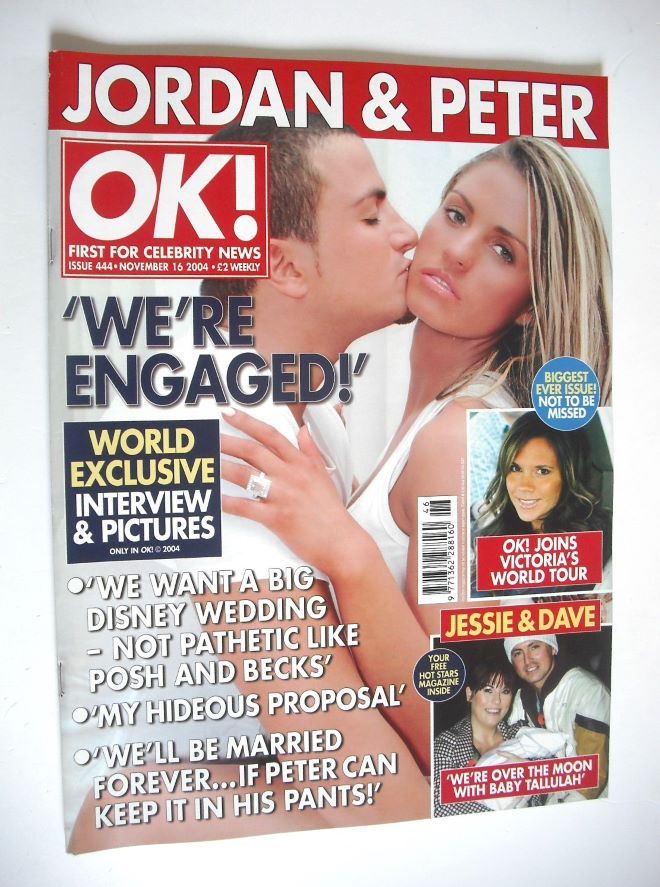 OK! magazine - Jordan and Peter Andre cover (16 November 2004 - Issue 444)